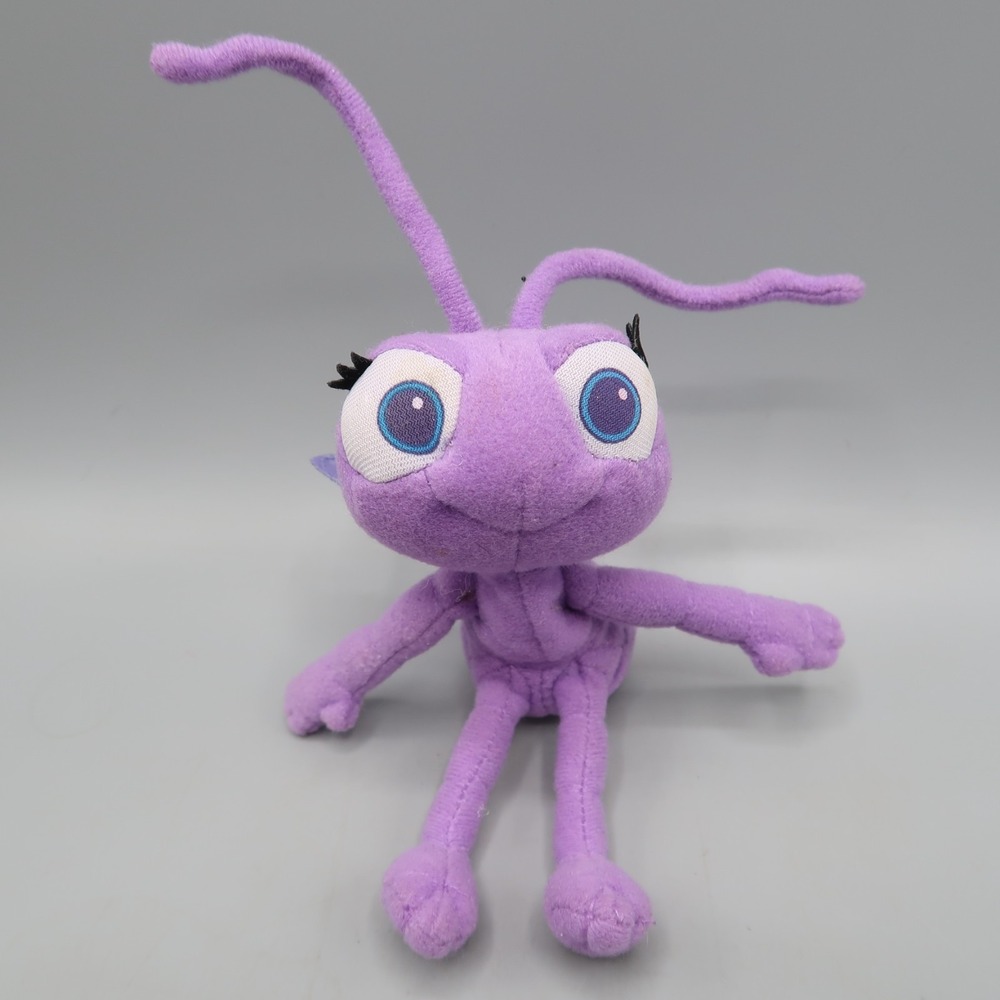 Vintage Disney Pixar A Bug's Life Princess Dot Plush Doll Purple Toy Stuffed